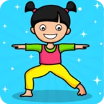 yoga for kids & family fitness android application logo